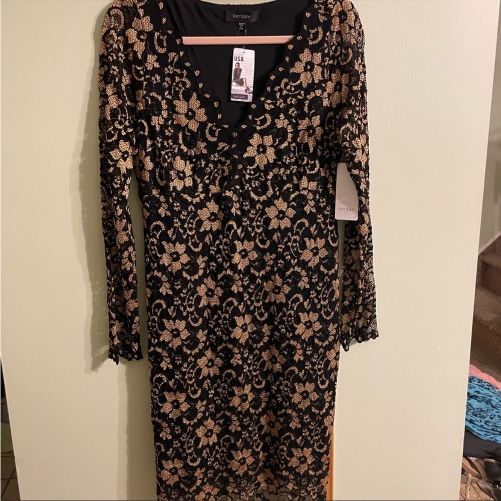 Gold & black dress